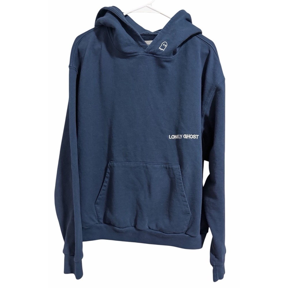 Lonely Ghost Daily Hoodie Navy Blue Size Large‎
